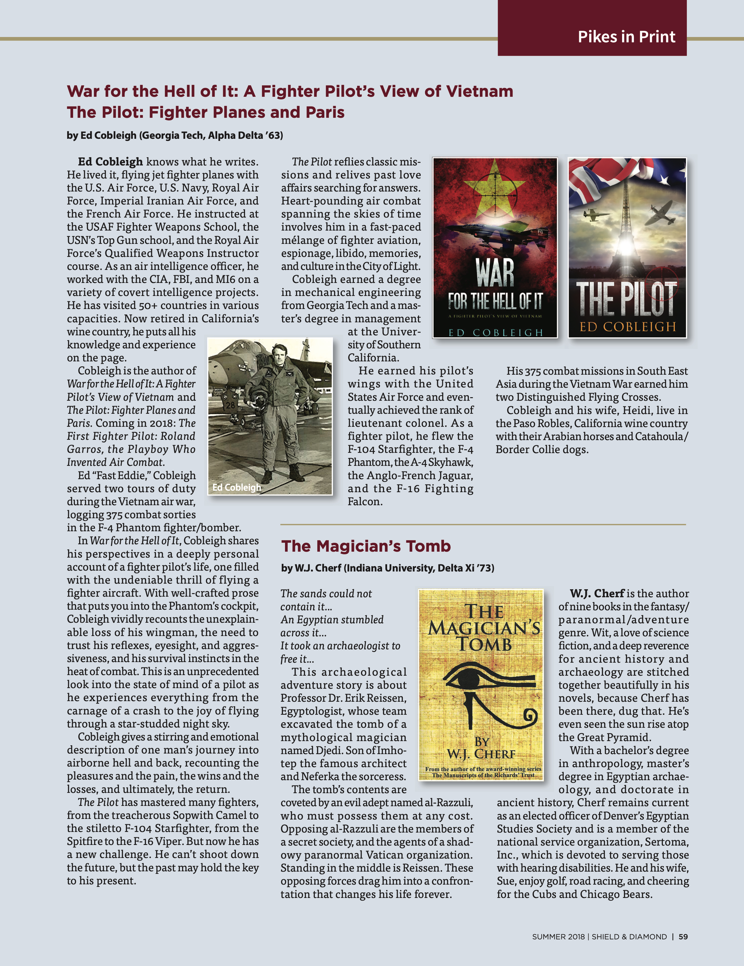 Pikes In Print: War for the Hell of it: A Fighter Pilot's View of Vietnam the Pilot: Fighter Planes and Paris